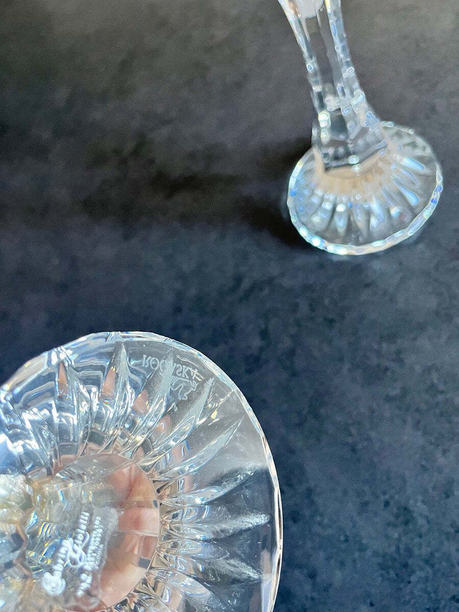 Set Of Rogaska Crystal Candlesticks Signed   Top Art photo for sale
