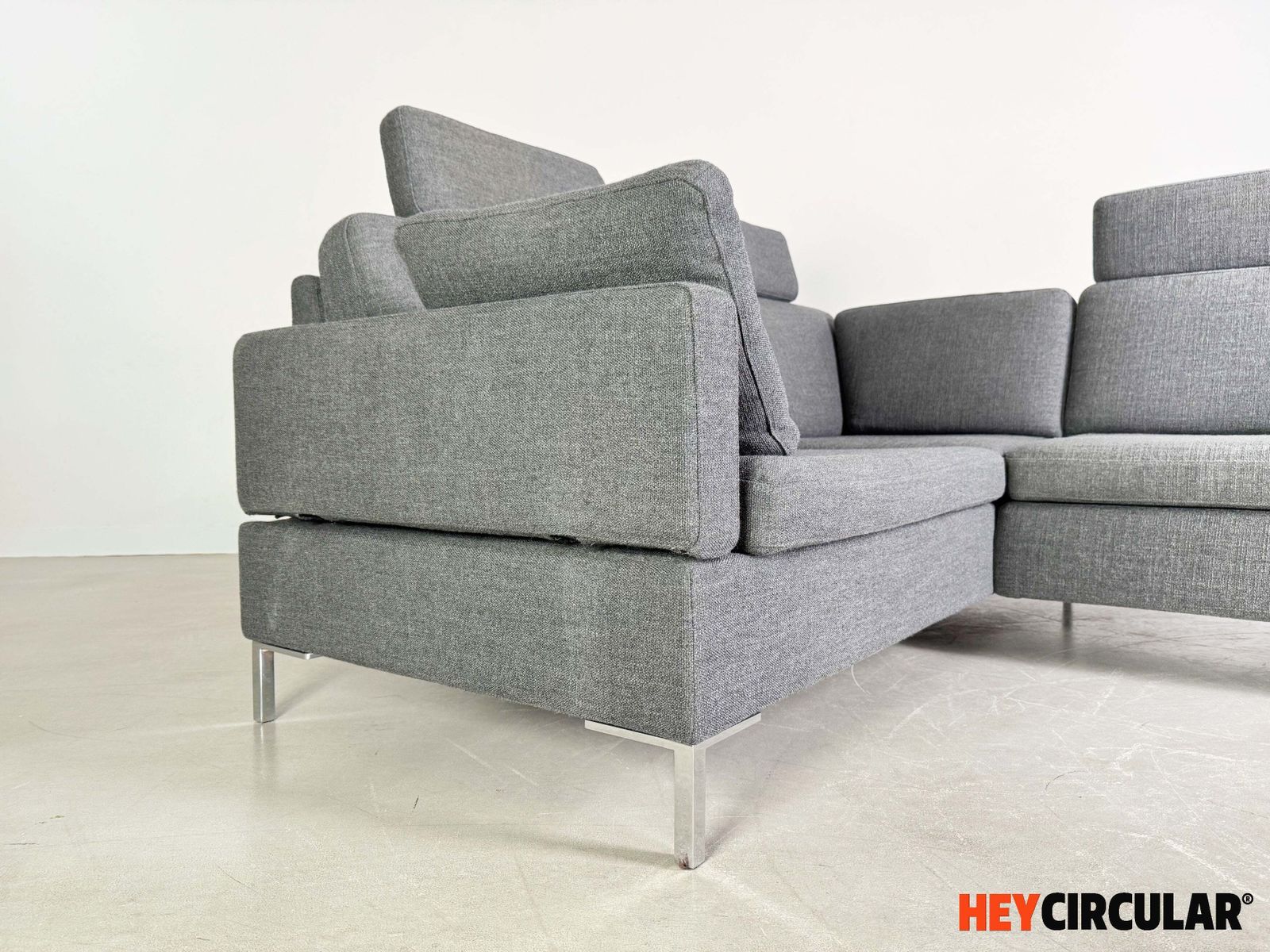 Corner Sofa Brühl Alba Design Sofa Couch With Chaise Longue Grey photo Furniture