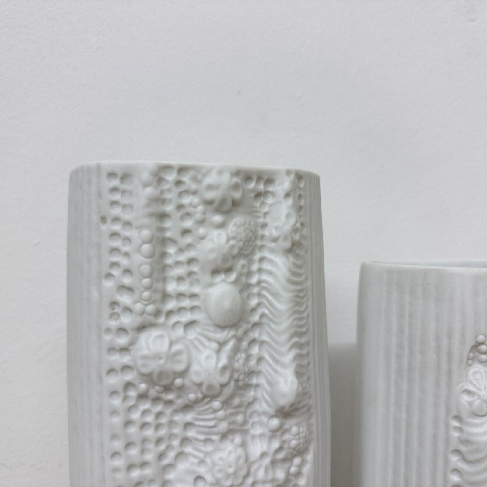 Martin Freyer Voor Rosenthal Bisque Reliëf Azu Vaas Op Art Jaren 1970 photo vinterior