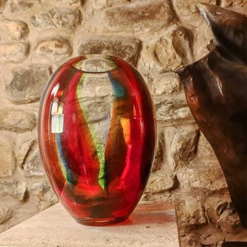 1970s Stunning Vase In Murano Glass. Made In Italy. photo furniture