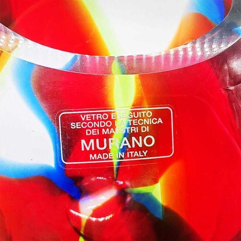 1970s Stunning Vase In Murano Glass. Made In Italy. photo vinterior