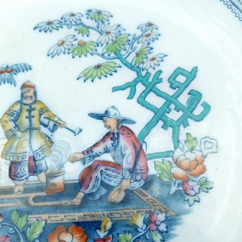 Antique Cakestand H.B & Co. Pekin Pattern Pedistal Chinese Design Hulme & Berkin photo 60.0