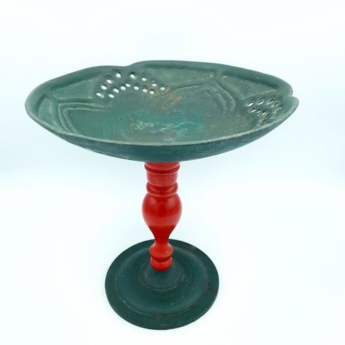 Thai Offering Tray Cast Metal Pedestal Offering Tray Flowers Betel Nuts Incense