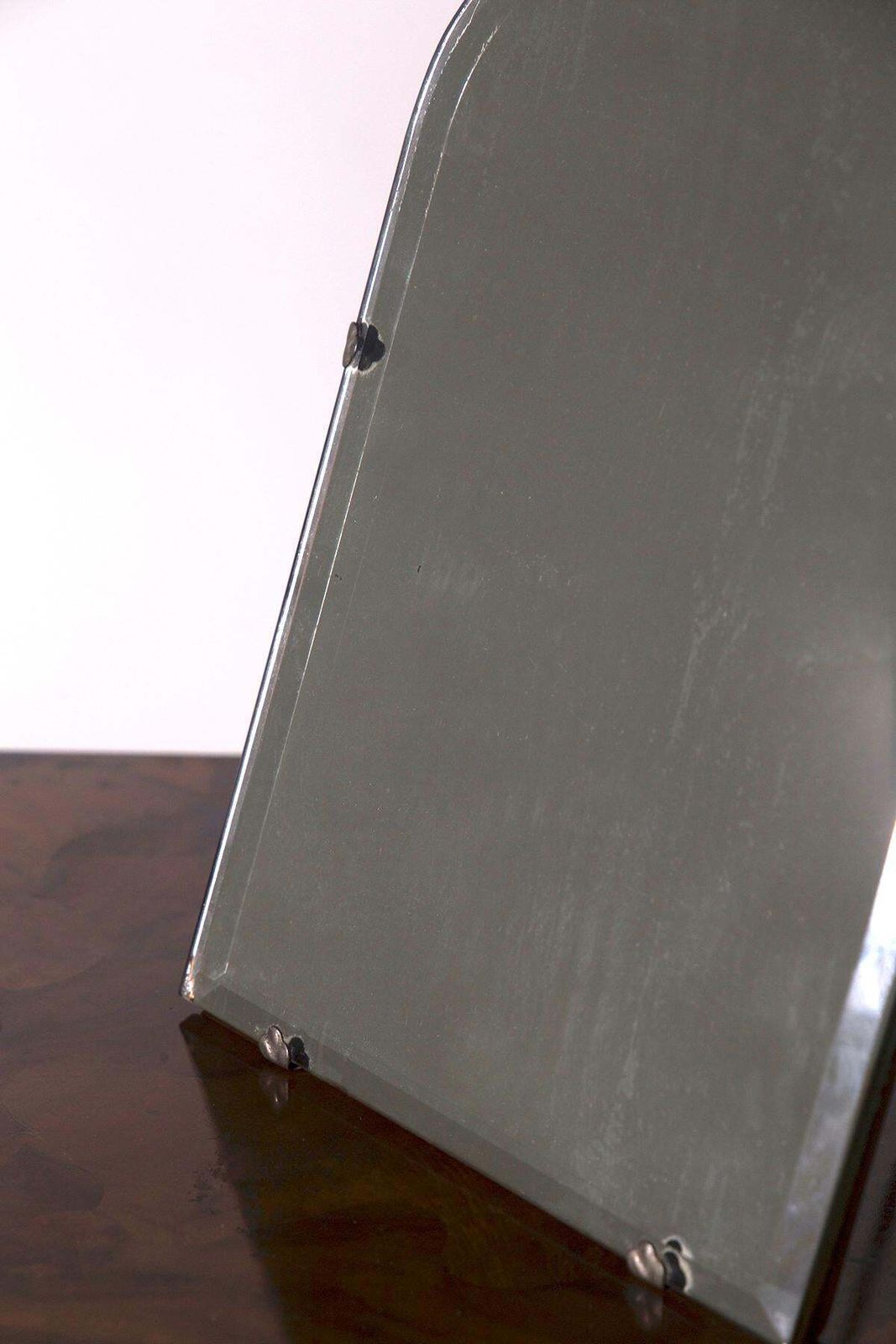 Elegant Table Mirror From The Italian Art Deco Period, Label photo vinterior