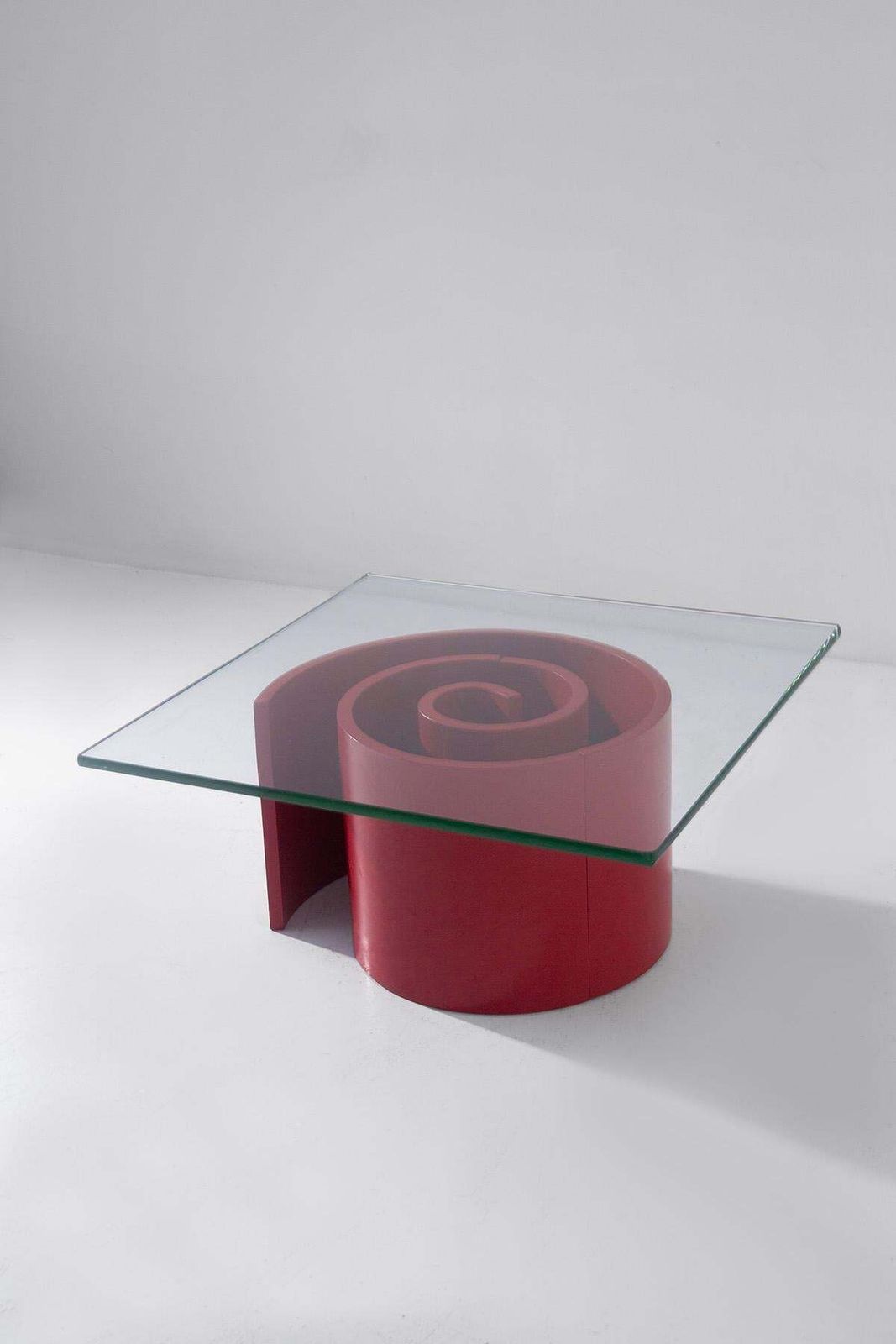Vladimir Kagan Coffee Table With Crystal Shelf, Mod Snail photo furniture