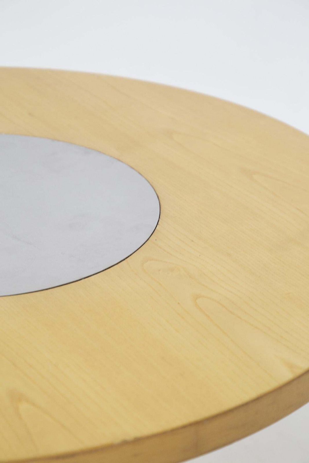 Italian Round Table By Gae Aulenti Attr. For Elam In Steel And Wood photo 3602.0