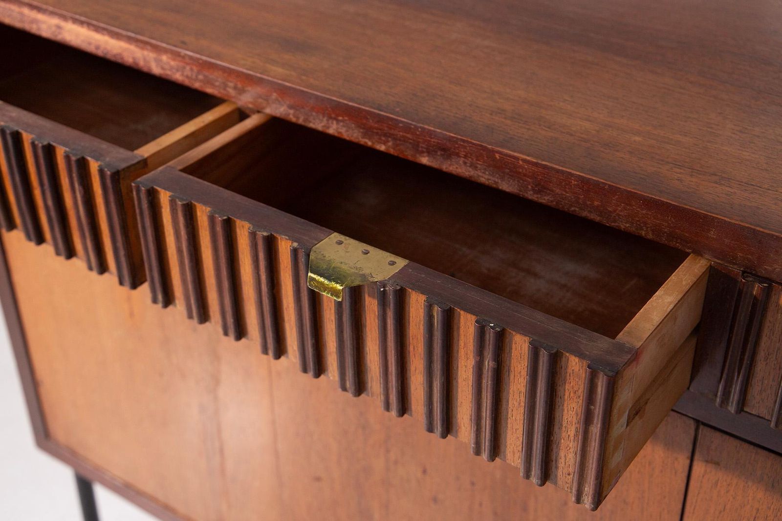 Italian Sideboard By Studio B.B.P.R. Branded, With Brass Handles photo furniture