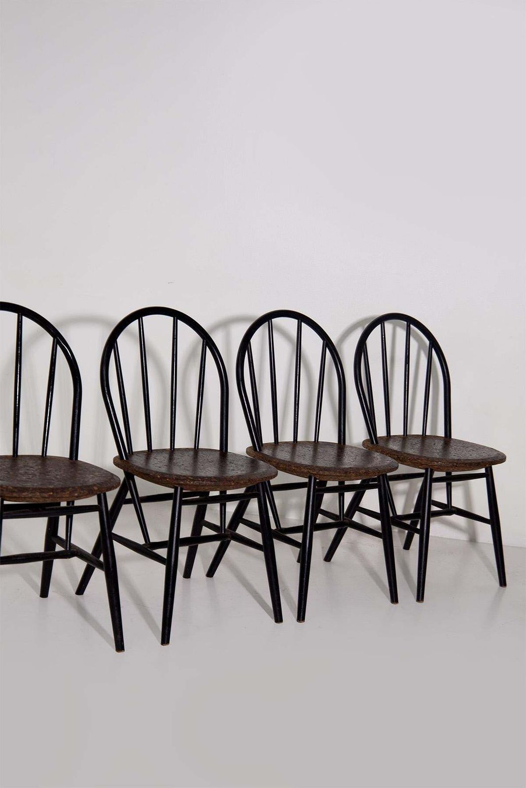 photo for sale Set Of Six Wood And Cork Chairs