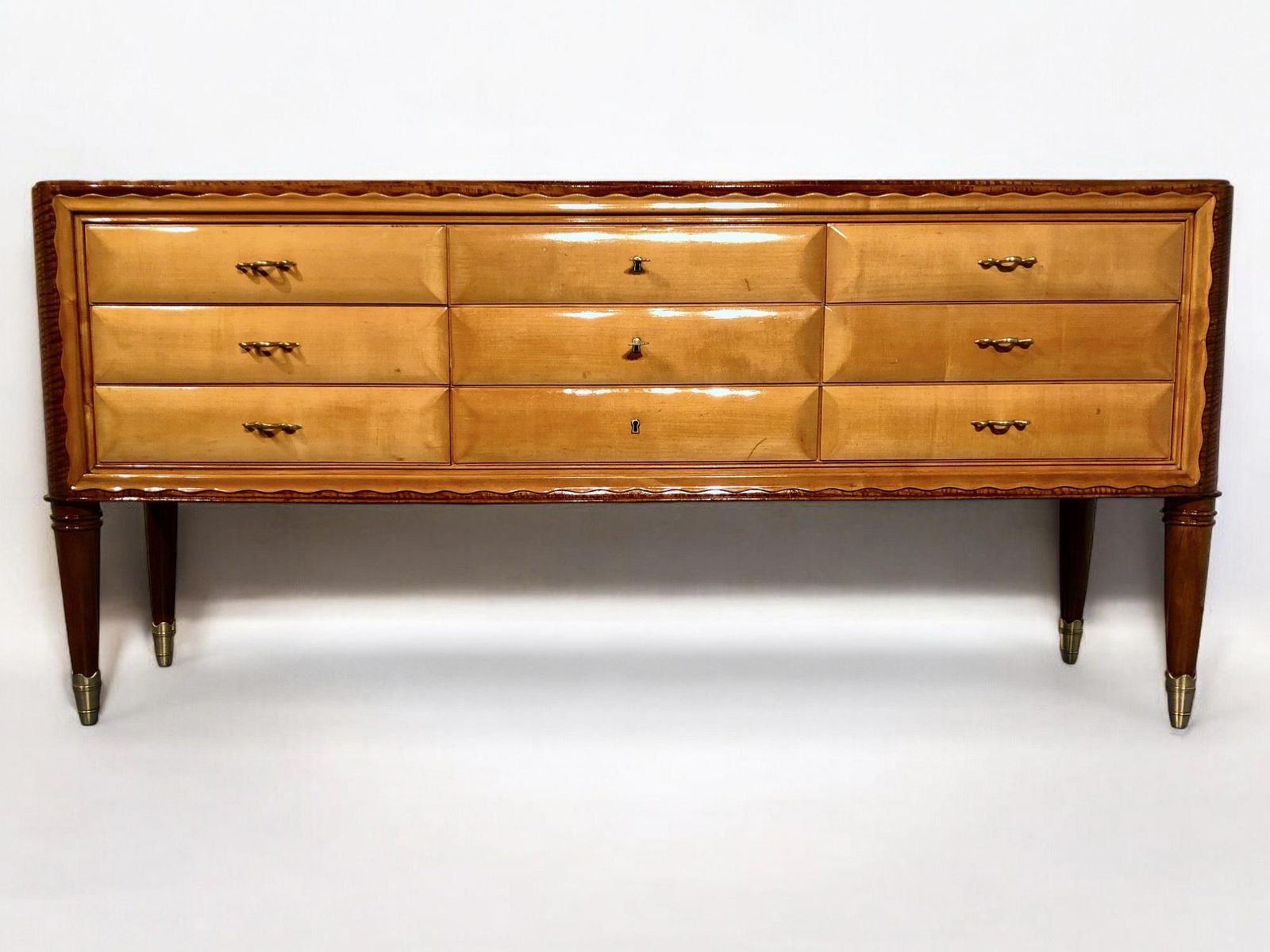 Italian Mid Century Modern Chest Of Drawers By Paolo Buffa, 1950s photo vintage