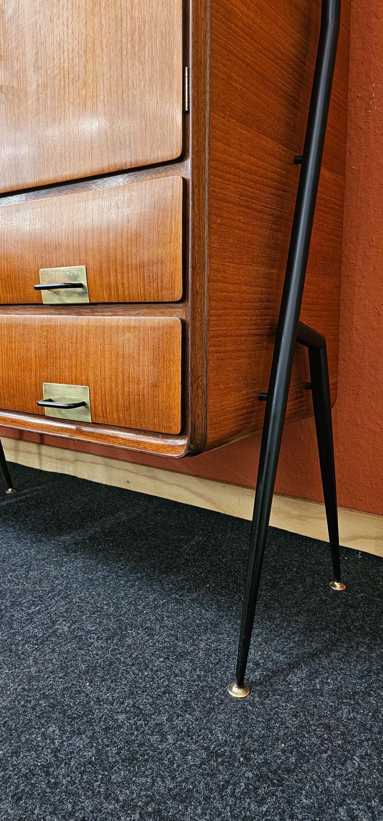 Italian Mid Century Teakwood Sideboard By Silvio Cavatorta, 1950s photo buy