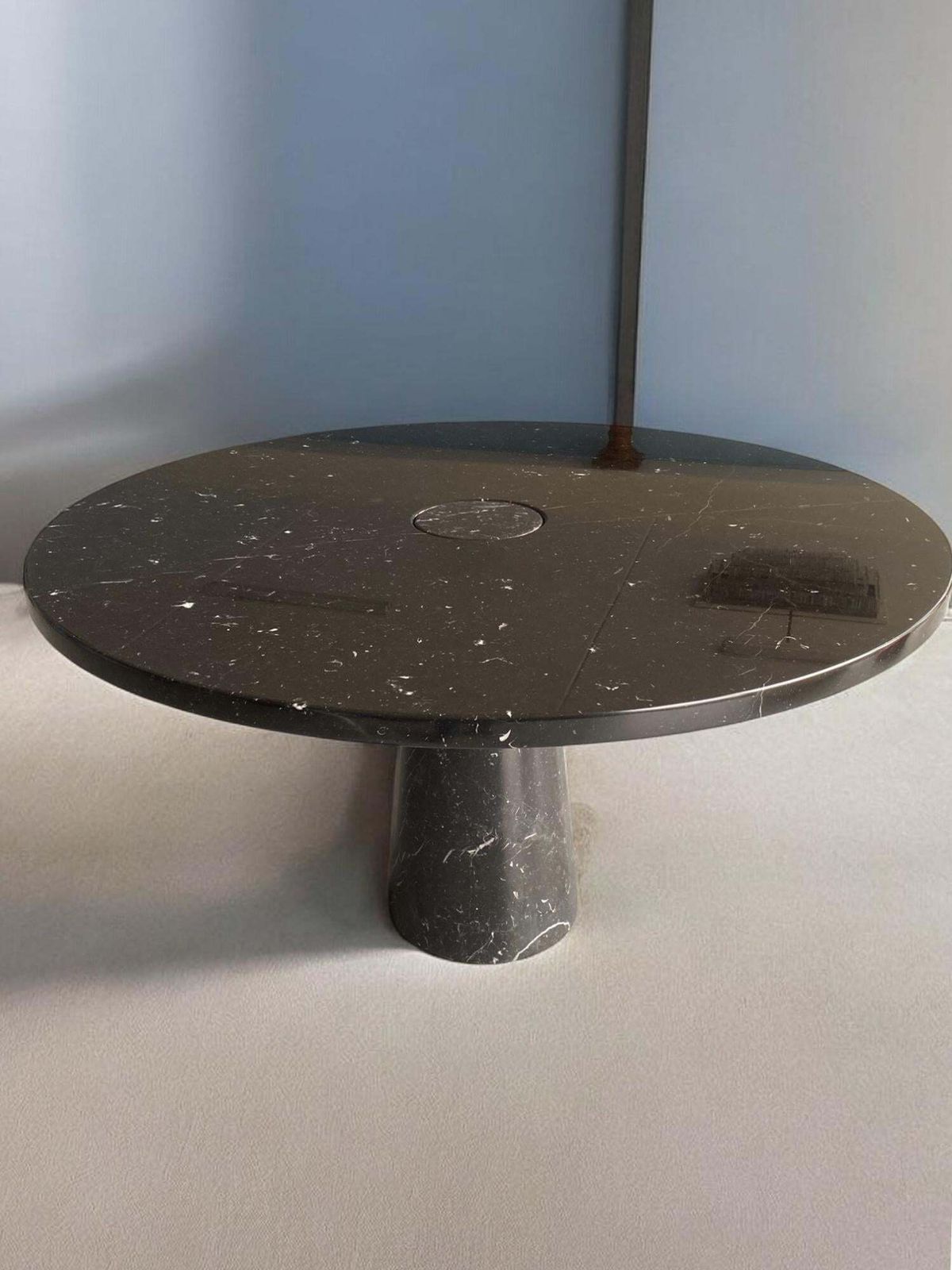 photo for sale Marquina Marble Table Designed By Angelo Mangiarotti For Skipper, Eros Series