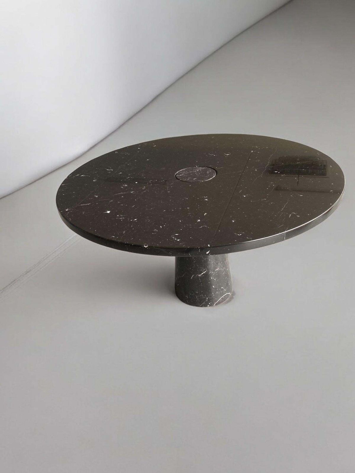 Furniture Marquina Marble Table Designed By Angelo Mangiarotti For Skipper, Eros Series photo