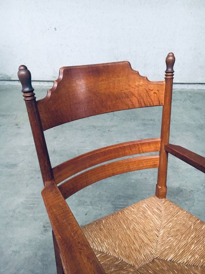 photo for sale 1930's Italian Alps Rustic Design Carved Large Armchair