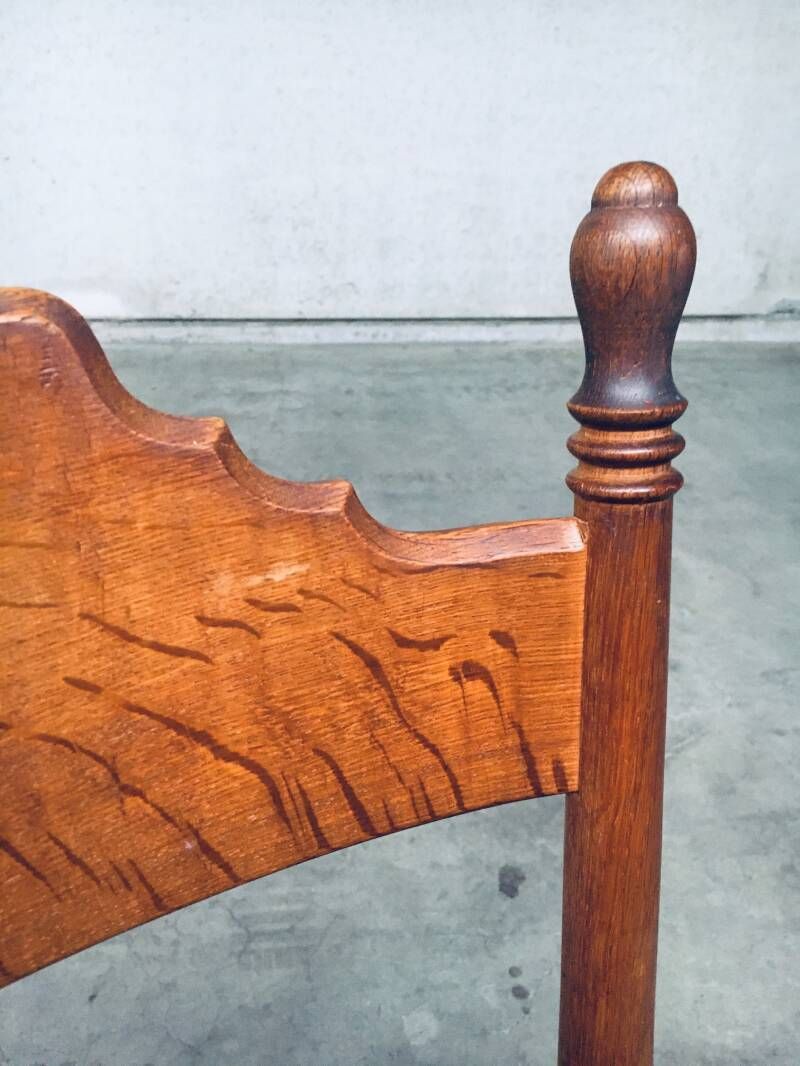 photo vintage 1930's Italian Alps Rustic Design Carved Large Armchair