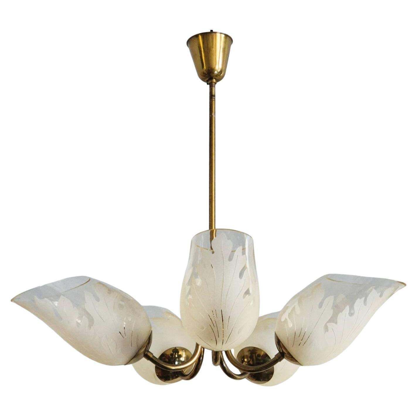 Swedish Modern Pendant By Carl Erik Bodén For Glössner, Mid 1900s.