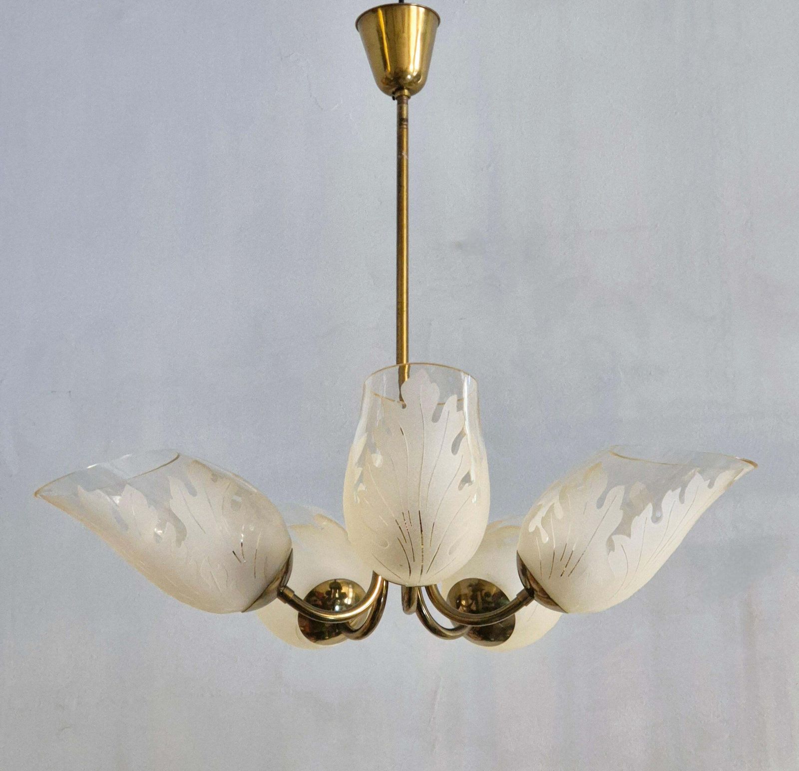 Swedish Modern Pendant By Carl Erik Bodén For Glössner, Mid 1900s. photo Lighting