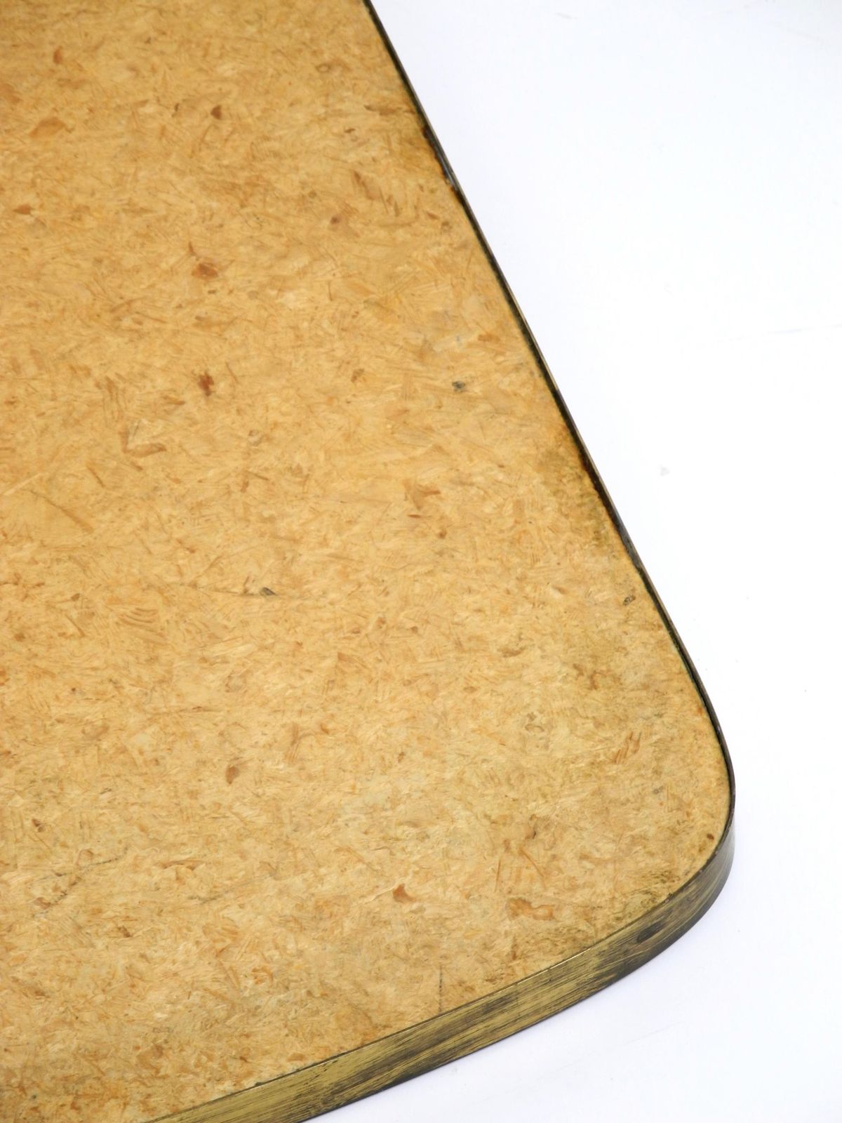 1082.0 Mid Century Mosaic Wall Mirror With Heavy Brass Frame By Münchner Zierspiegel photo