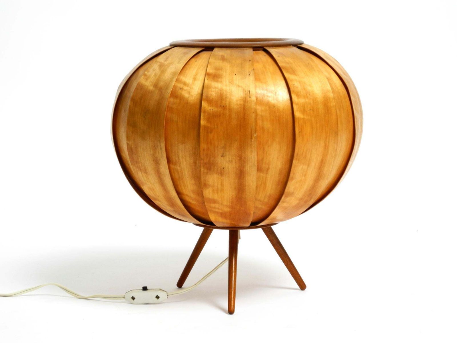 photo furniture Large 1960s Czech Wood Veneer Tripod Lamp By Stanislav Kučera For úluv