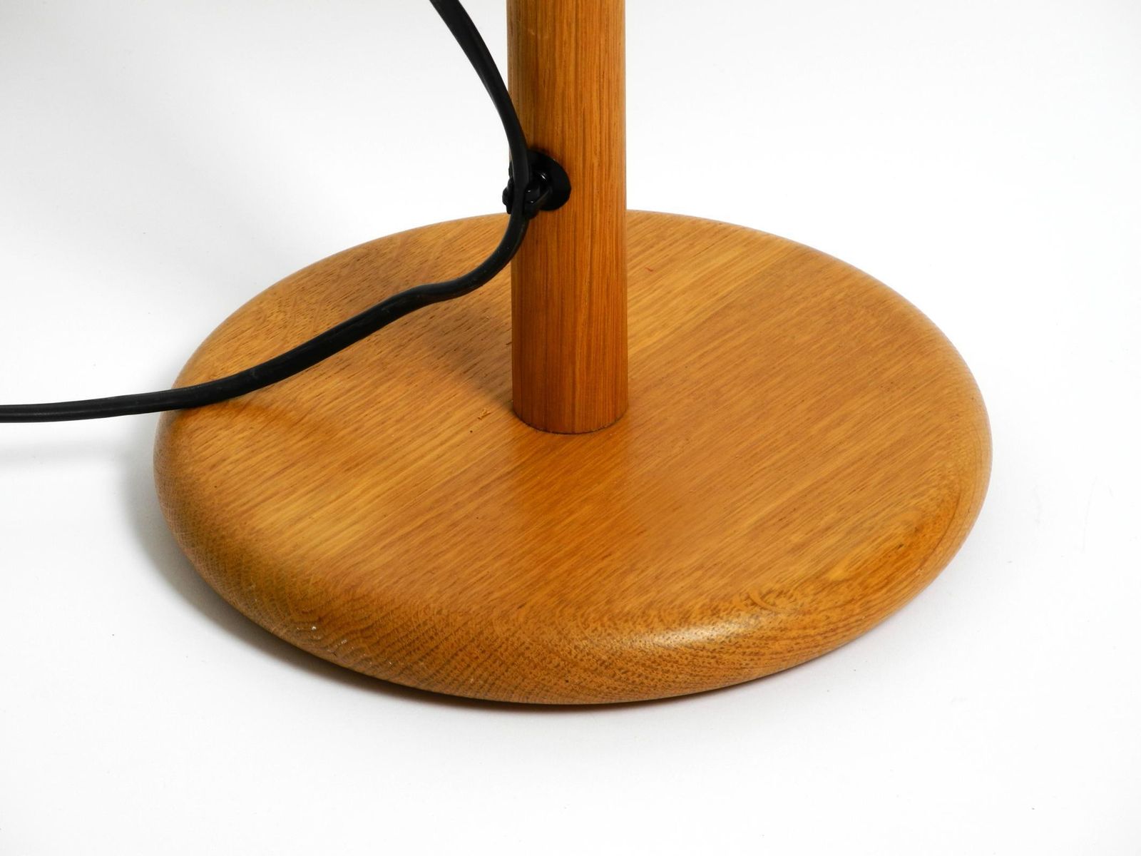 1160.0 1960s Temde Table Lamp Made Of Oak Wood And With Height Adjustable Shade photo