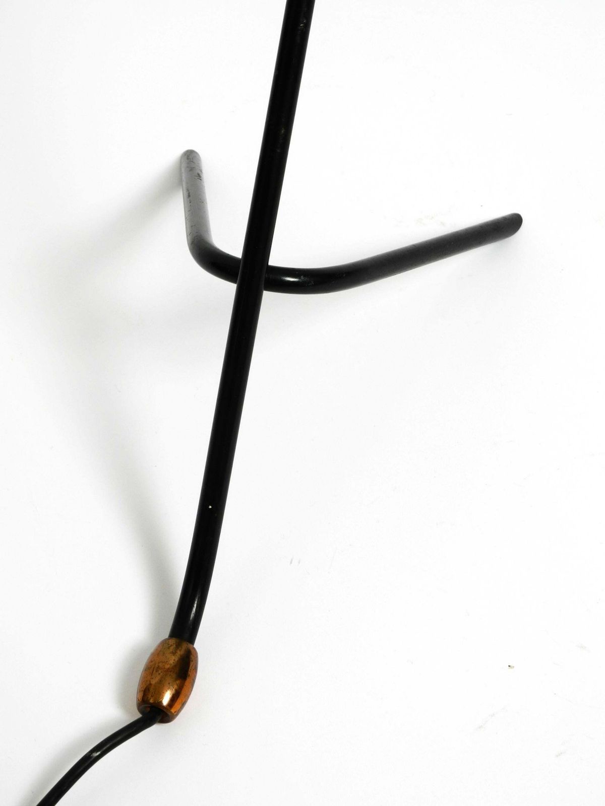 1235.0 Beautiful Large Mid Century Tripod Table Lamp With Yellow Diabolo Lampshade photo