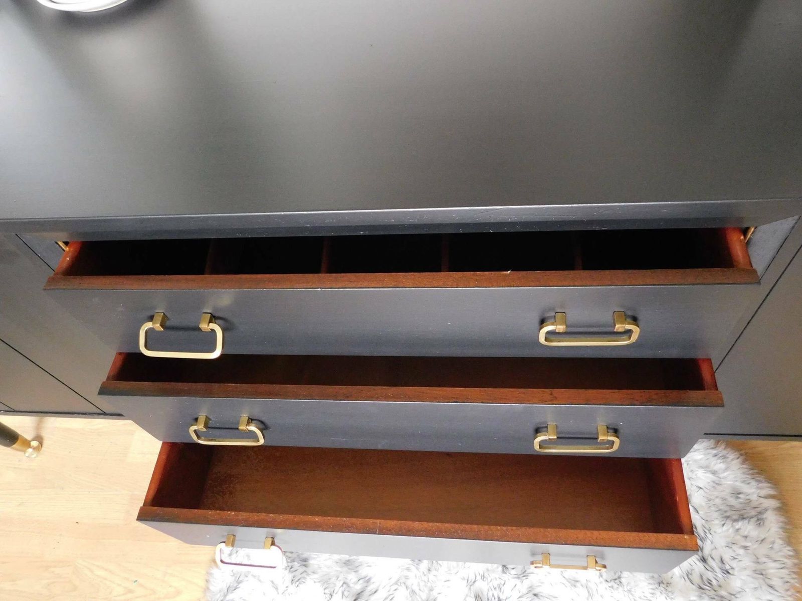 Professionally Painted Stunning Black G Plan Teak Sideboard. Any Colour Available photo Furniture
