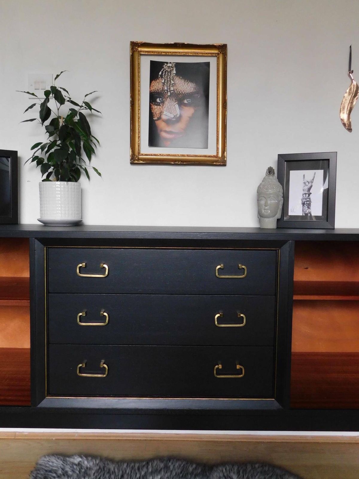 Professionally Painted Stunning Black G Plan Teak Sideboard. Any Colour Available photo 1450.0