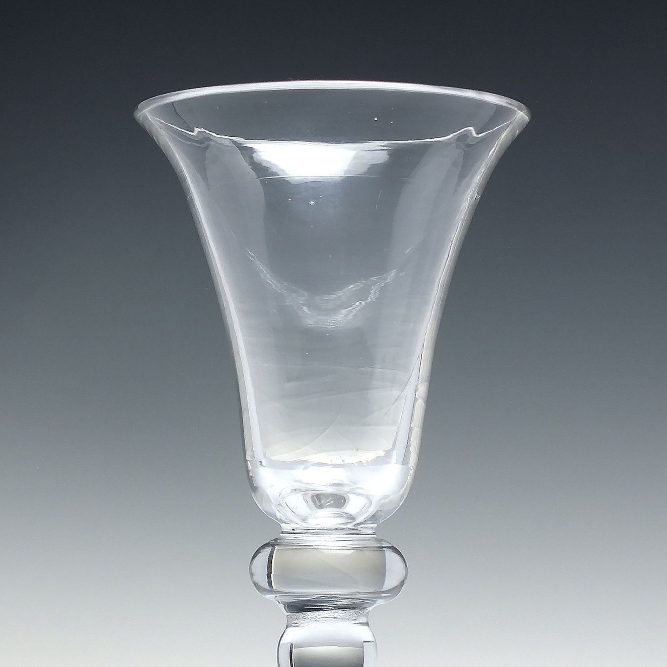 18th Century Balustroid Wine Glass C1740 photo for sale