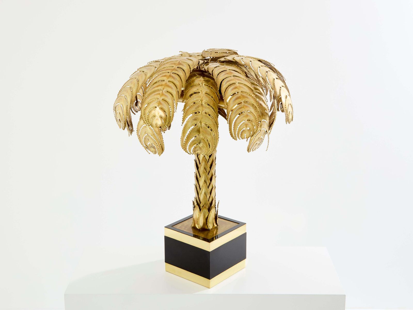 Lampe palmier en laiton Maison Jansen, par Christian Techoueyres, années 1970 photo furniture