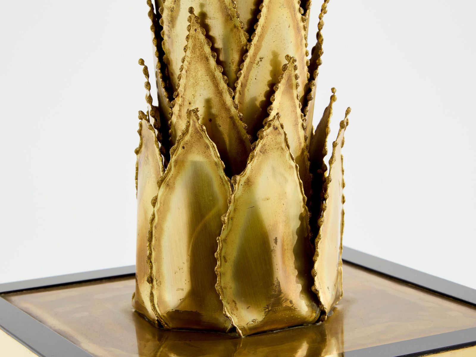Lampe palmier en laiton Maison Jansen, par Christian Techoueyres, années 1970 photo vintage