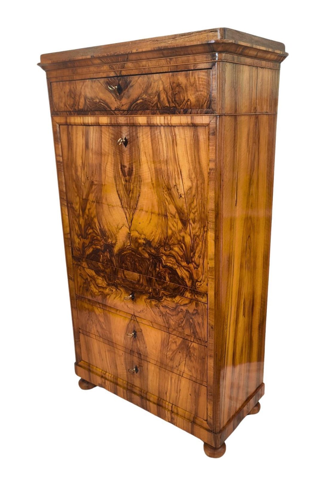photo furniture 19th Century Biedermeier Walnut Secretaire