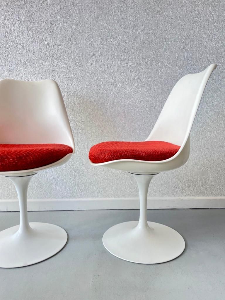 Set Of 6 Tulip Chairs By Eero Saarinen Produced By Knoll International Ca. 1970 photo vinterior