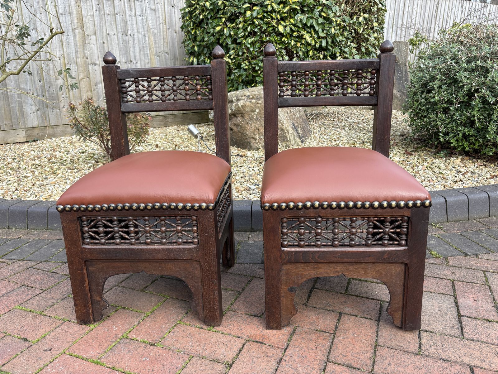 Pair Of Liberty Arts & Crafts Moorish Chairs C1890 photo buy