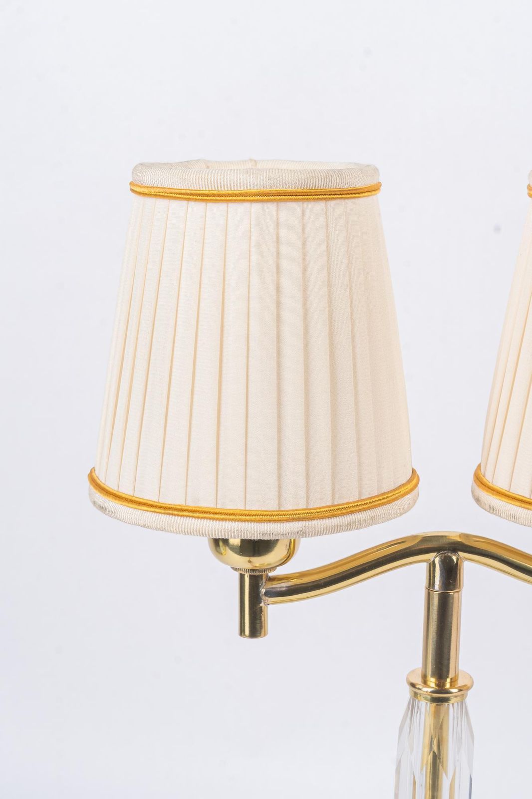 Bakalowits Table Lamp With Cut Glass And Original Shades Vienna Around 1950s photo Lighting