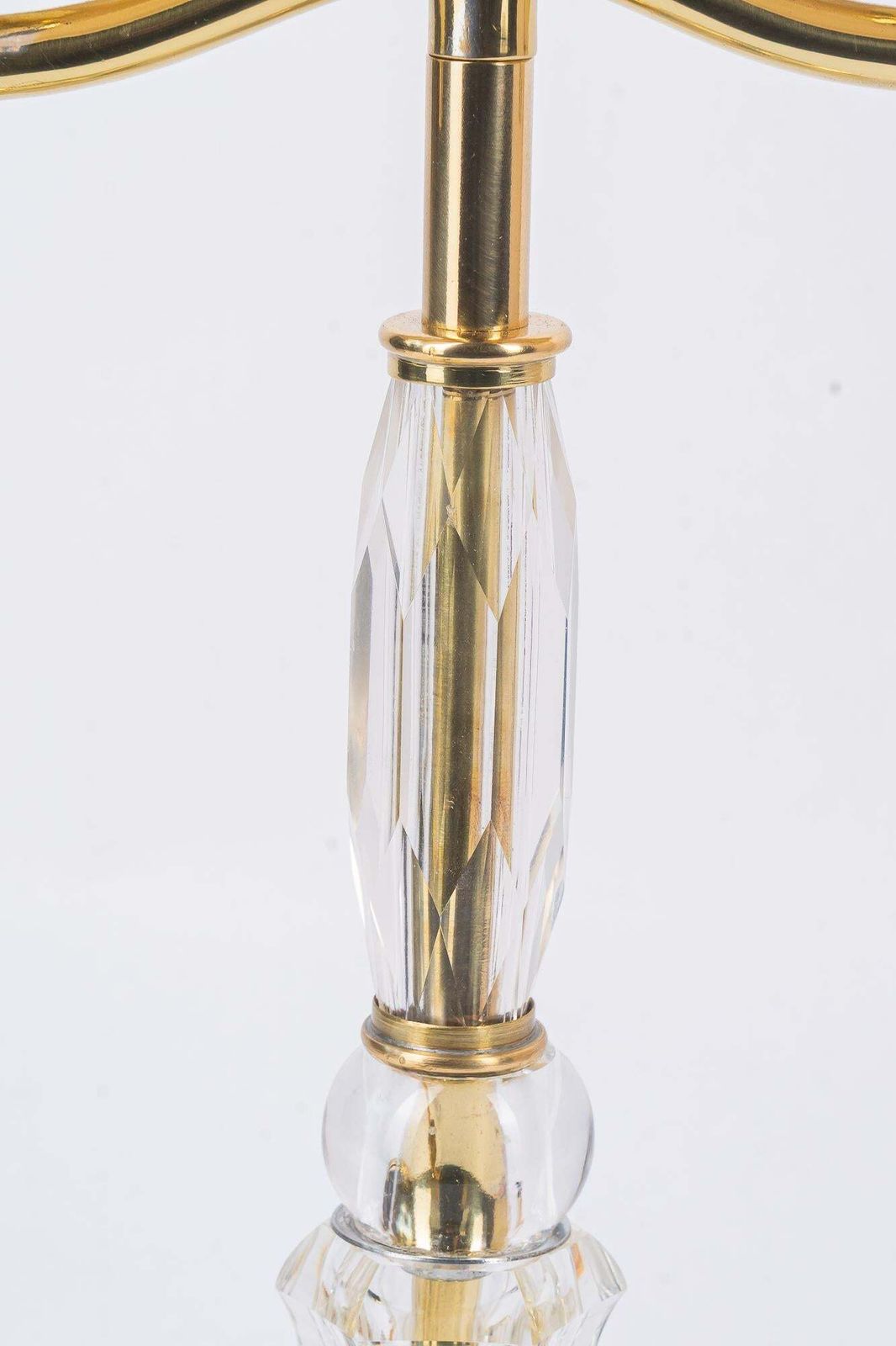 Bakalowits Table Lamp With Cut Glass And Original Shades Vienna Around 1950s photo vinterior