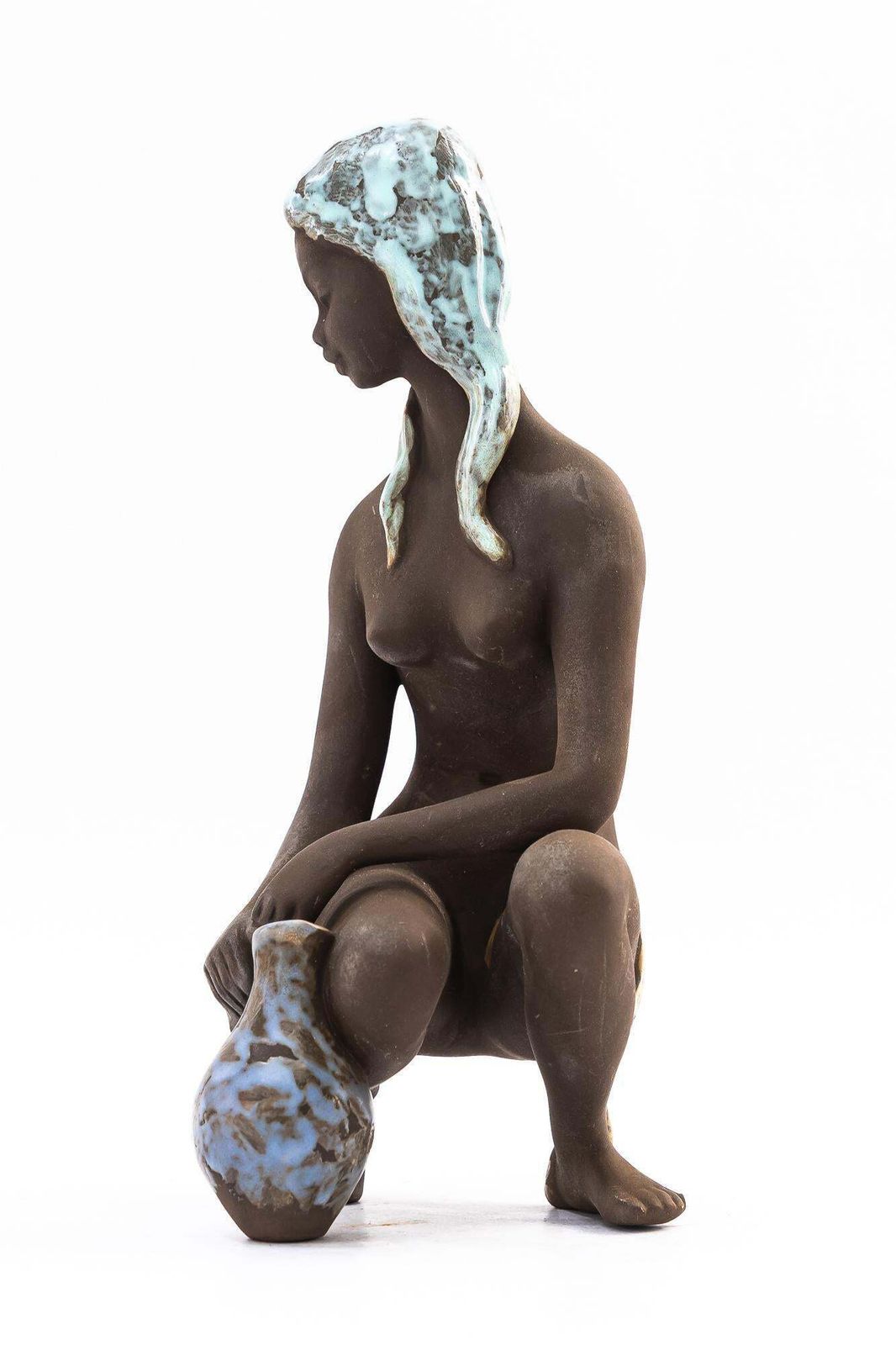 Ceramic Nude Women Sculpture Vienna Around 1970s photo furniture