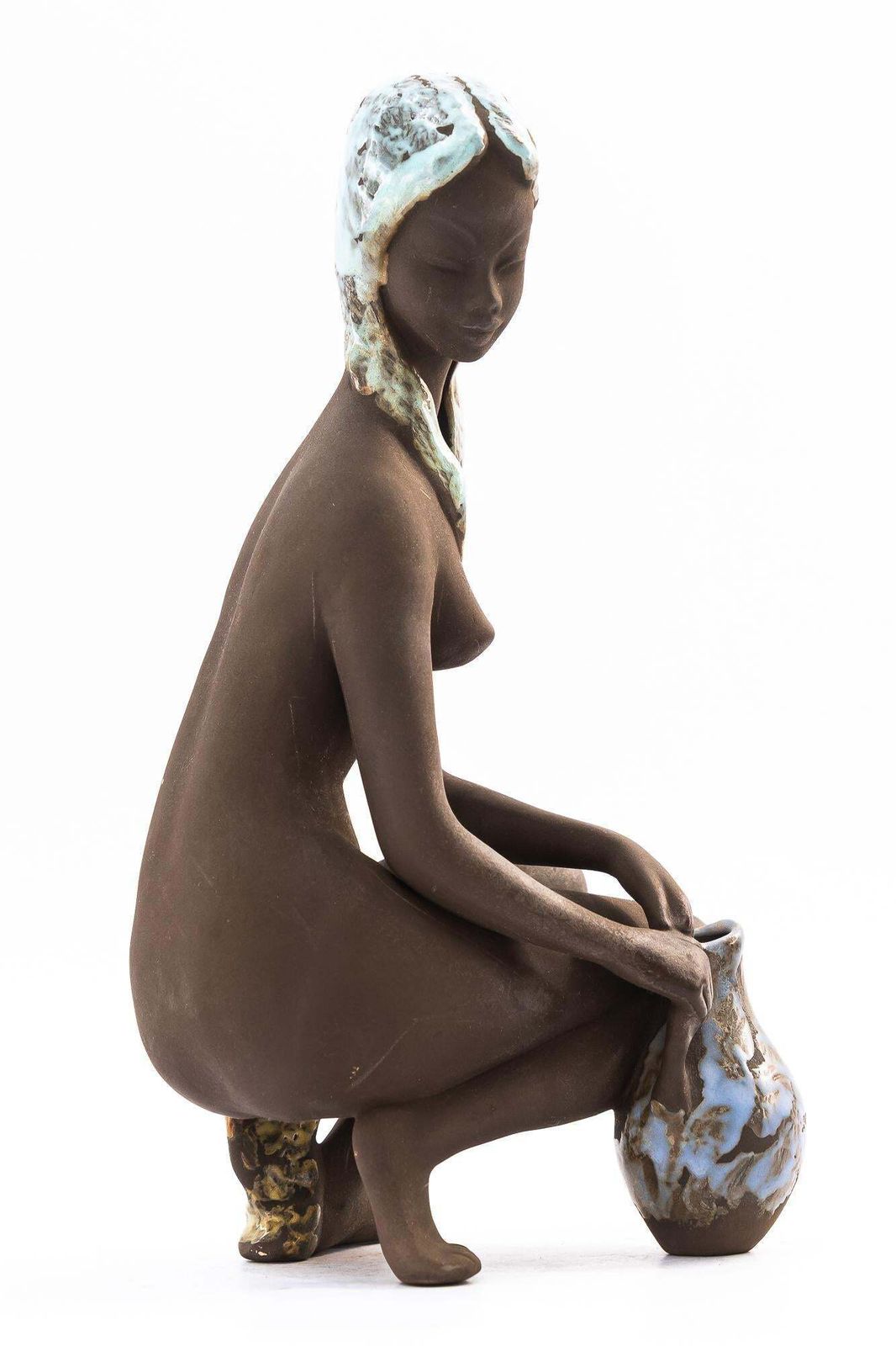 Ceramic Nude Women Sculpture Vienna Around 1970s photo vinterior