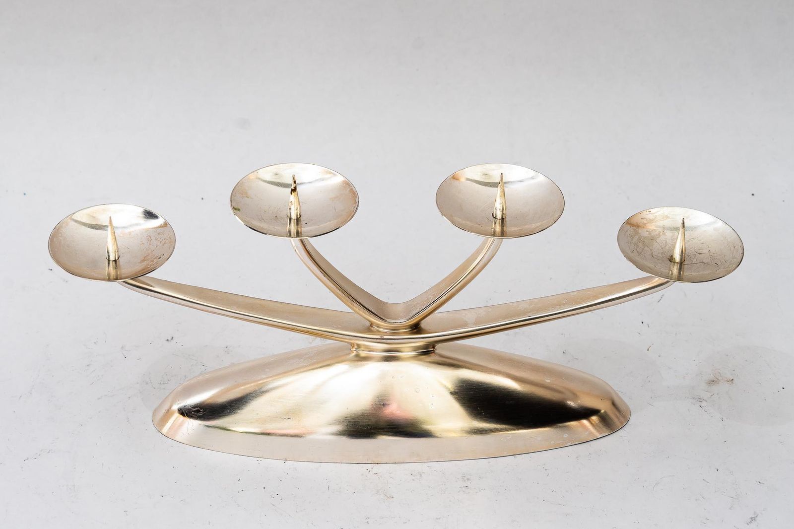 Art Deco Nickel Candleholder By Wmf Ikora, Germany, Circa 1930s photo furniture
