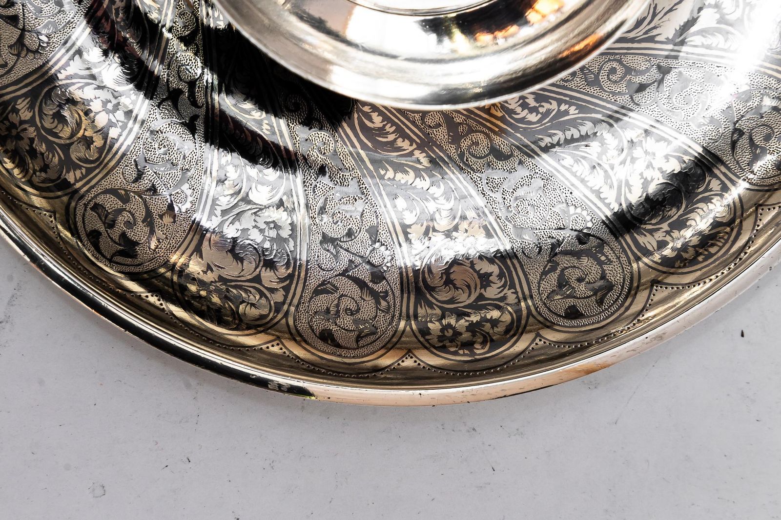 Historistic Silver Candle Holder Austria Around 1890s photo Home Decor