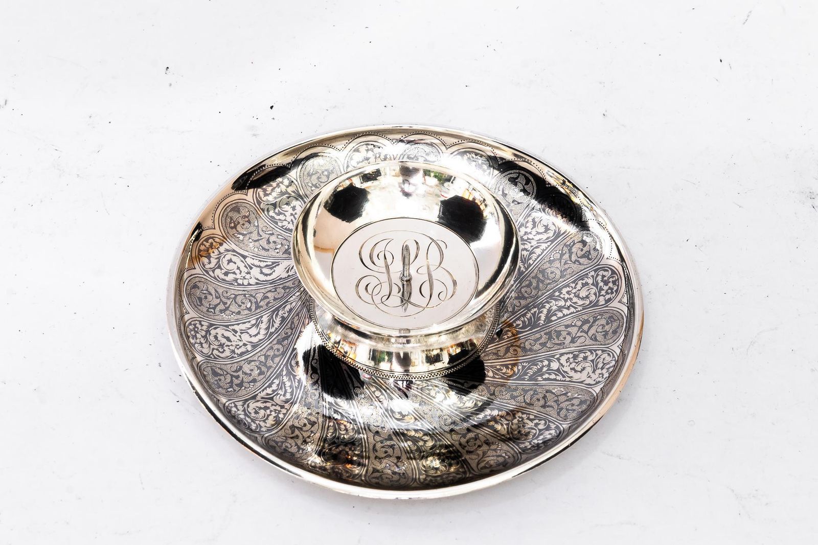Historistic Silver Candle Holder Austria Around 1890s photo vintage