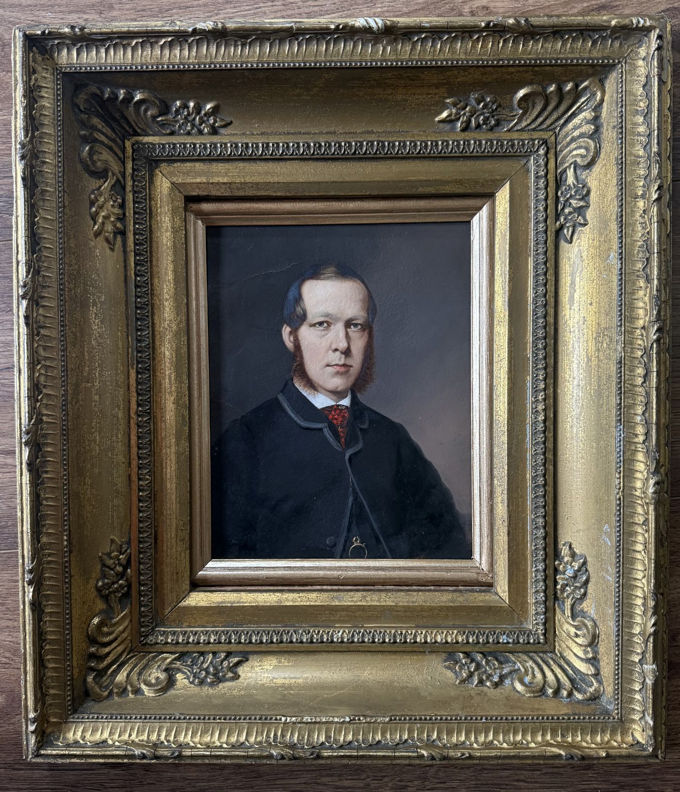 Victorian Oil Painting On Metal Of Rev. William Henry Goddard B.1830 photo 495.0