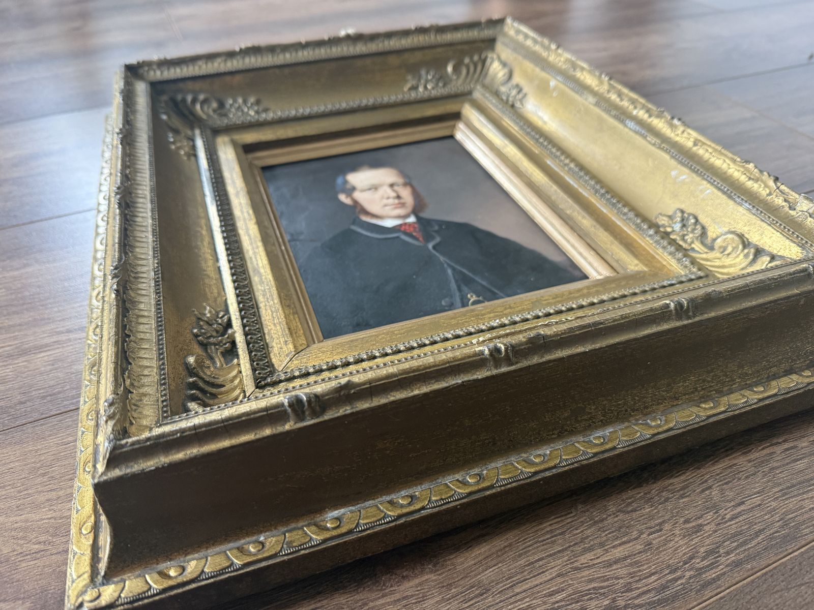 Victorian Oil Painting On Metal Of Rev. William Henry Goddard B.1830 photo vinterior