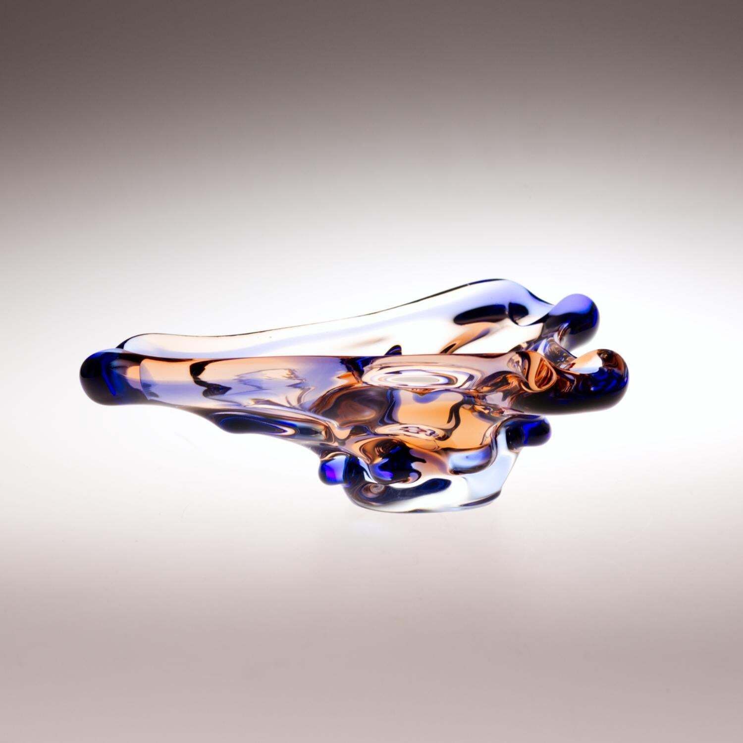Sommerso Glass Ashtray By František Zemek For Mstisov Glass Union 1960s photo Home Decor