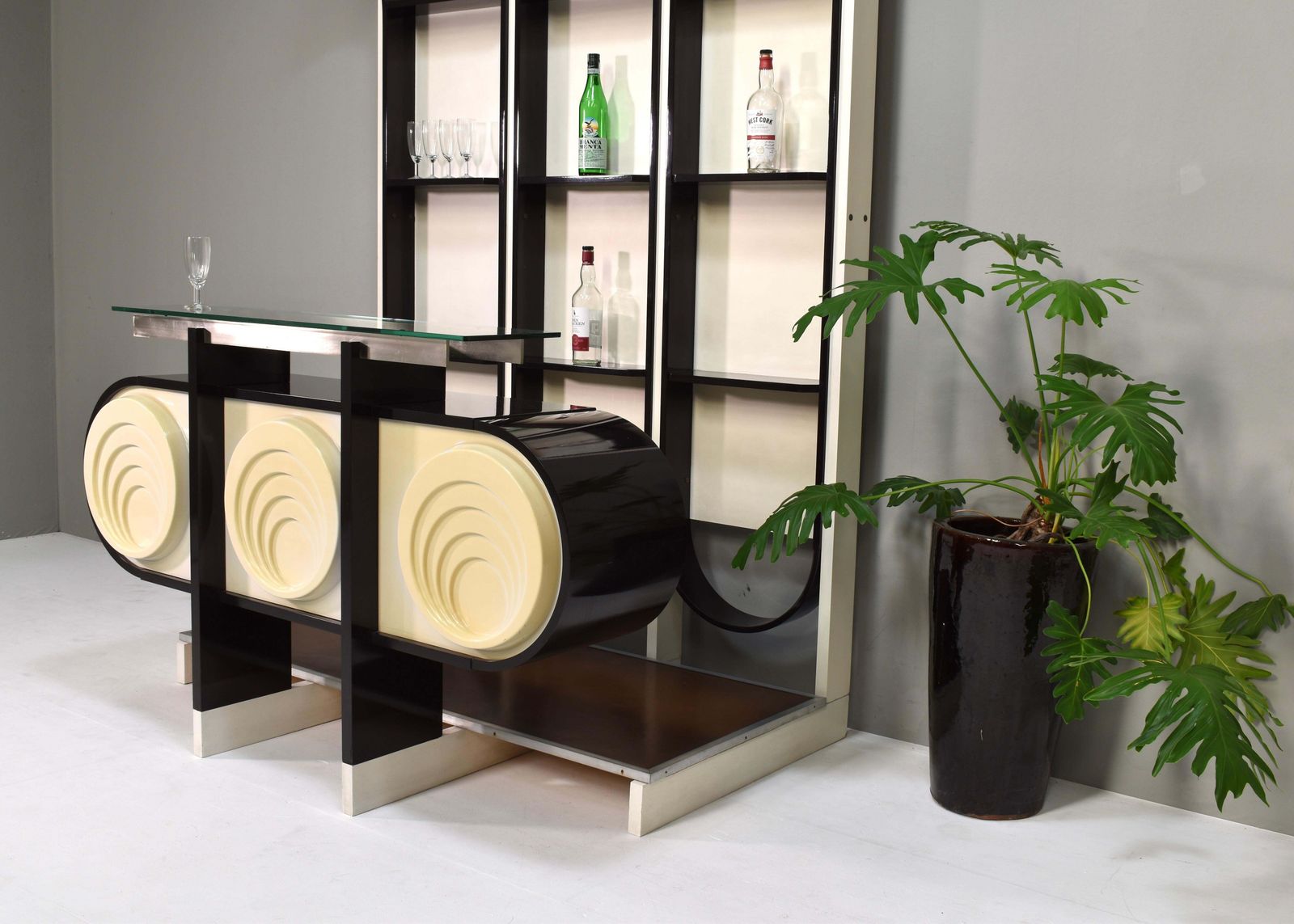 Italian 1970's Cocktail Dry Bar In Joe Colombo Style, Italy   Circa 1975 photo vintage