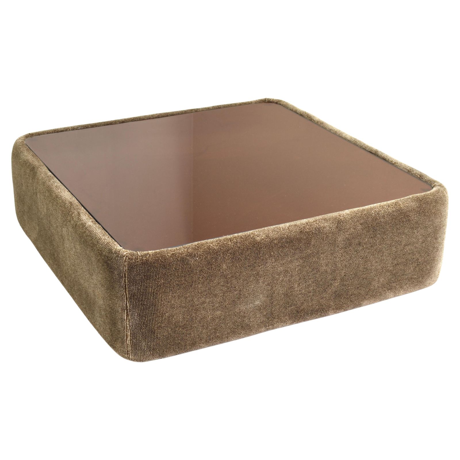 Mario Bellini For Cassina Attributed Coffee Table In Mohair, Italy   Circa 1970
