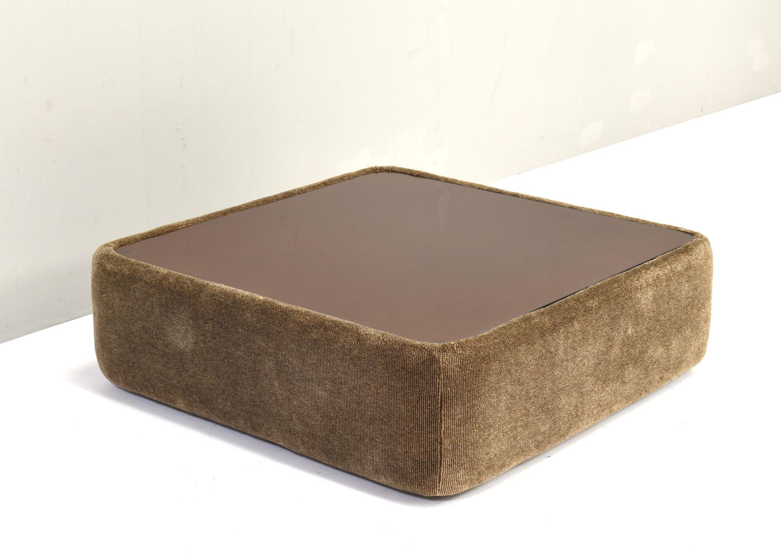Mario Bellini For Cassina Attributed Coffee Table In Mohair, Italy   Circa 1970 photo furniture