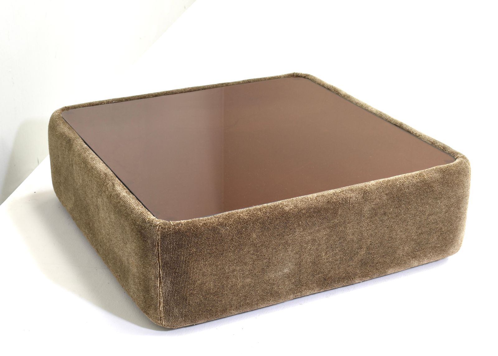 Mario Bellini For Cassina Attributed Coffee Table In Mohair, Italy   Circa 1970 photo vinterior