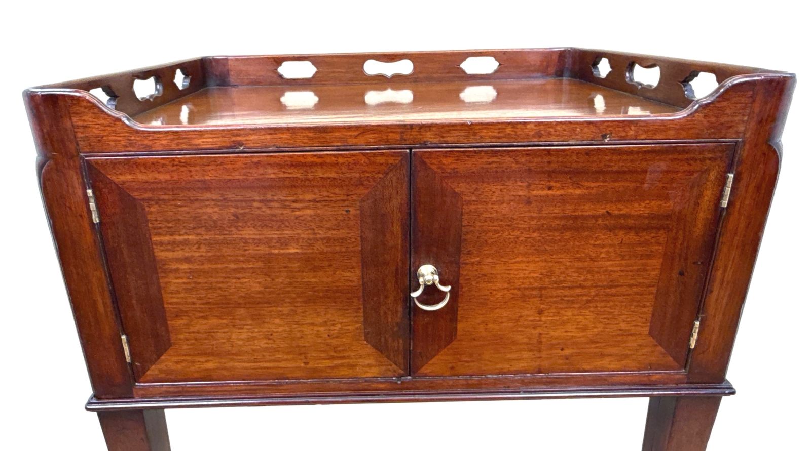 18th Century Georgian Mahogany Bedside Night Table (England, Circa 1770) photo Furniture