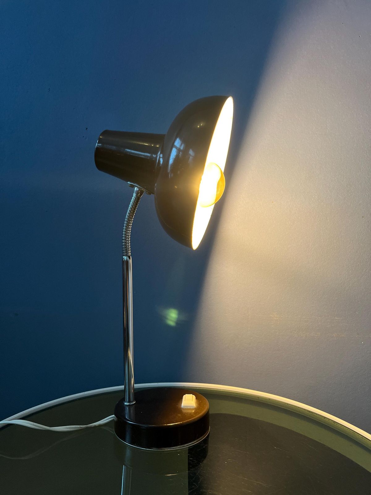 Metal Vintage Brown Table Lamp photo for sale