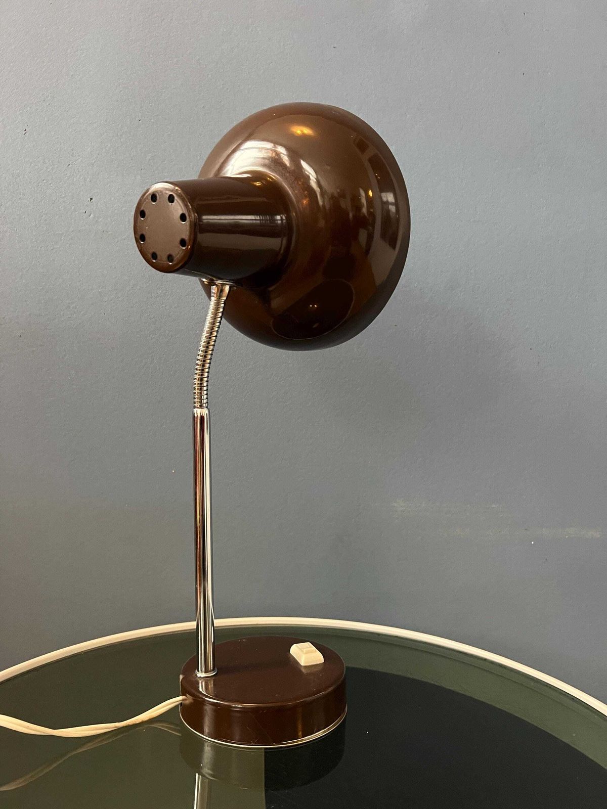 Metal Vintage Brown Table Lamp photo vinterior