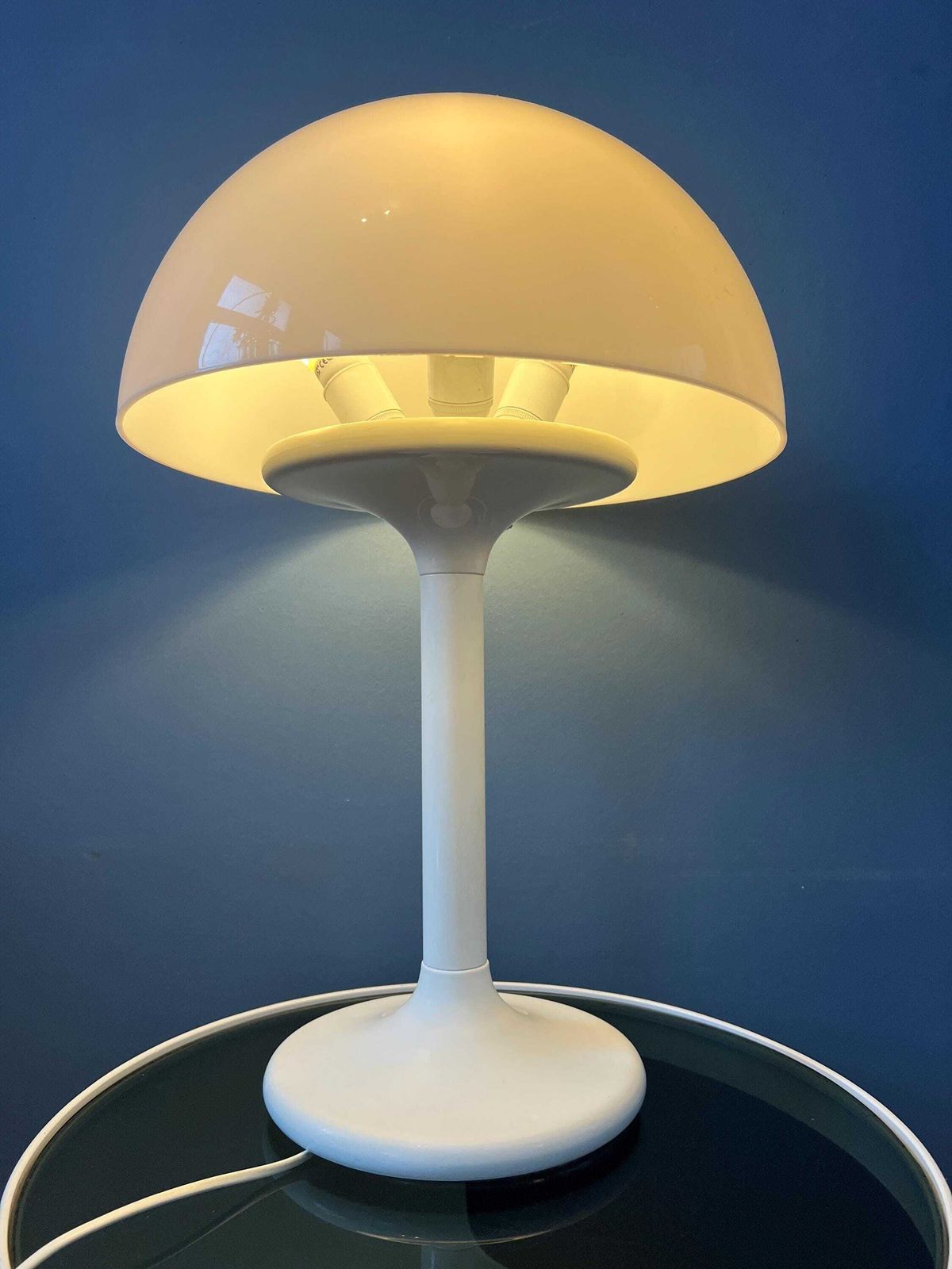 Vintage Witte Dijkstra Space Age Paddenstoellamp photo for sale